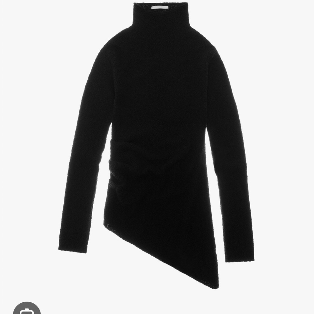 Helmut Lang Charcoal Black Wool Blend Textured Knit Sweater XL